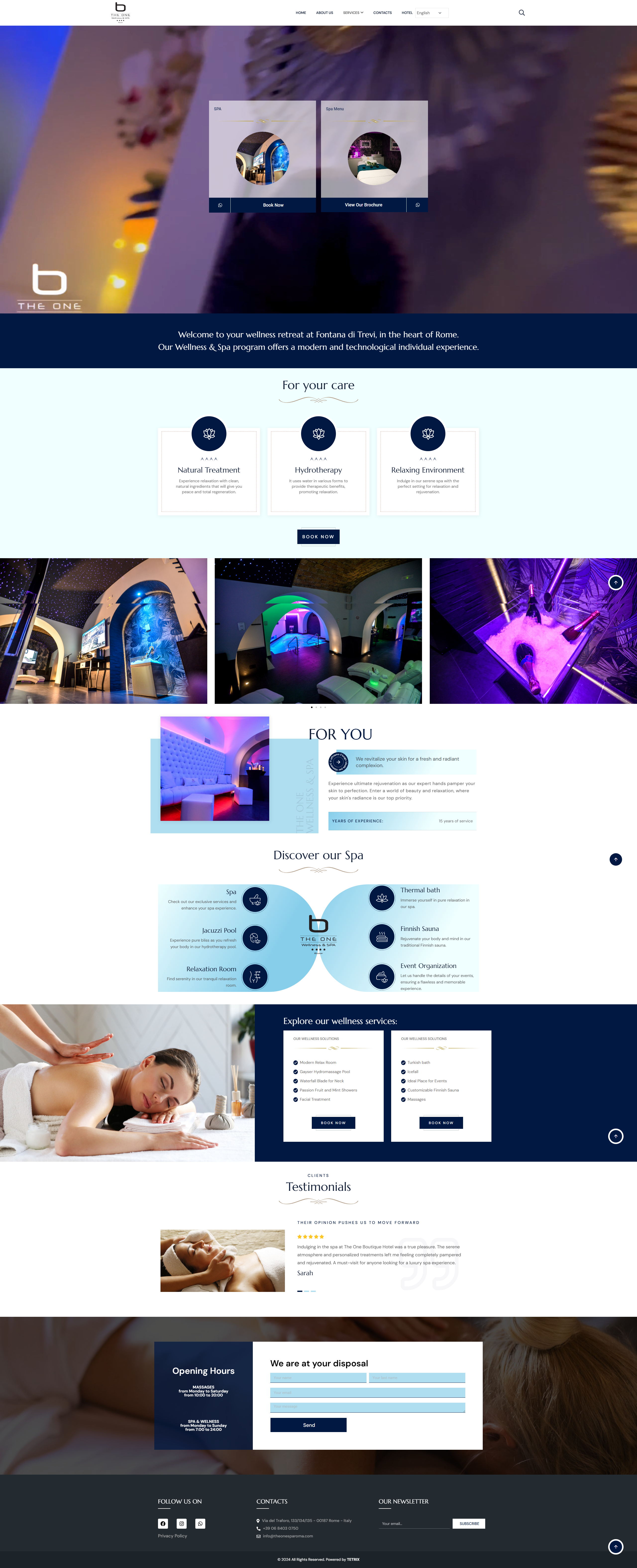 Hotel spa roma, spa, sito web, web developemt